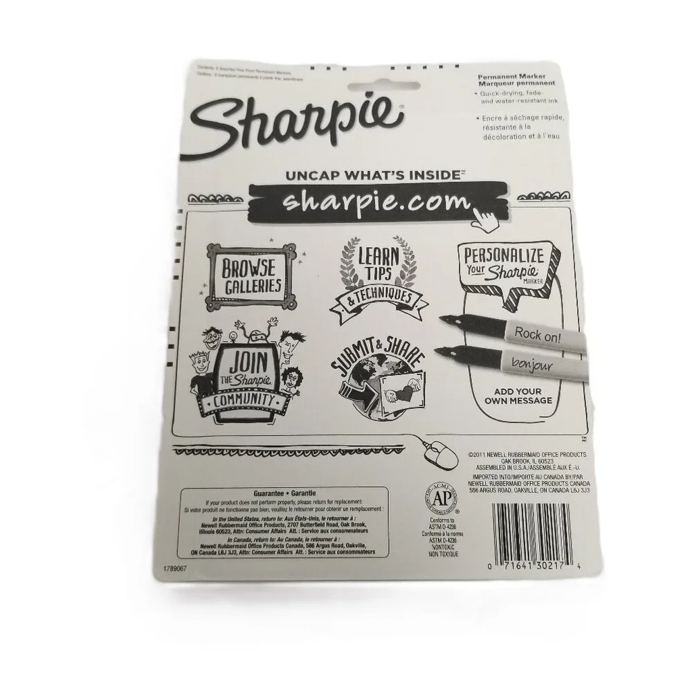 Sharpie Fine Point Permanent Markers 8 Pack Assorted Colors Office School Art
